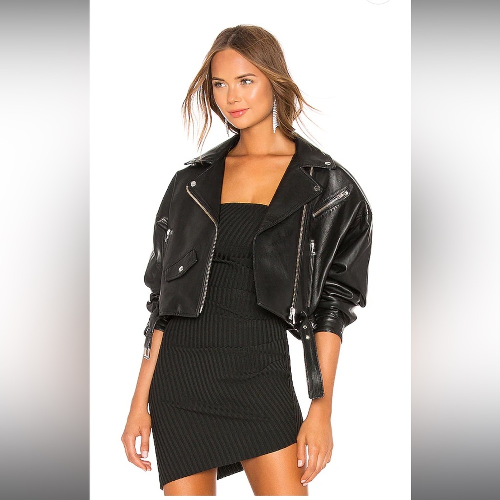 Lamarque Dylan black leather jacket Medium